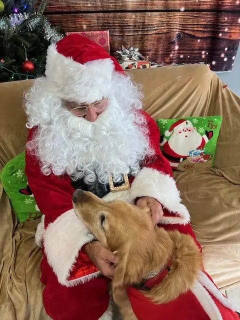 Amber Gurwitz with Santa